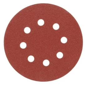 Vorel Brusný papír 125 mm P120 s otvory suchý zip / Brusný papír / zrnitost P120 / 5 ks