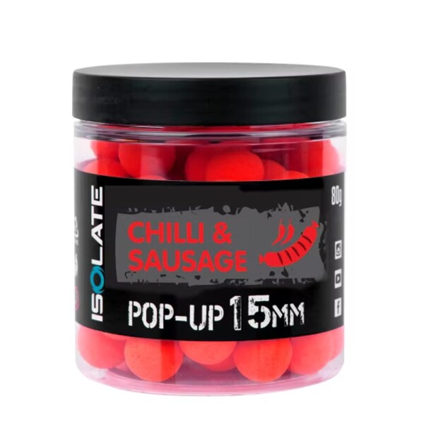 Shimano Boilies Isolate Pop-Up Chilli Sausage fluo Red - 15mm 80g,Shimano Boilies Isolate Pop-Up Chilli Sausage fluo Red - 15mm 80g