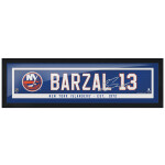 Mustang Obraz v rámu New York Islanders NHL Mathew Barzal 6" x 22" Replica Autograph