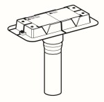 GEBERIT - CleanLine Souprava pro hrubou montáž pro sprchové kanálky CleanLine, instalace přes podlahu 154.153.00.1