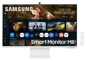 32" Samsung S32FM801UU bílá / Smart monitor / VA / 4K UHD / 60 Hz / HDR10+ / HDMI / USB-C / repro (LS32FM801UUXEN)