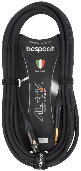 Bespeco Alpha Microphone Cable Neutrik XLR F Jack 6 m