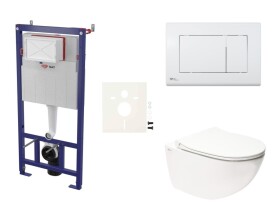 Cenově zvýhodněný závěsný WC set SAT do lehkých stěn / předstěnová montáž + WC SAT Infinitio SIKOSSINF20K SIKOSSINF20K