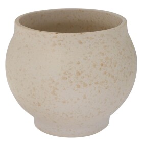 Storefactory Keramický obal na květiny Berghalla Off-White Ø 21 cm, krémová barva, keramika