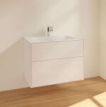 VILLEROY & BOCH - Finion Umyvadlová skříňka, 80x59x50 cm, 2 zásuvky, Glossy White F01000GF