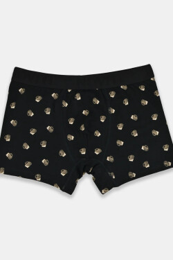 PÁNSKÉ VZOROVANÉ BOXERKY PREMIUM BB006 černá XXL