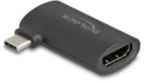 Delock USB-C - HDMI černá / Adaptér / pravoúhlý konektor USB-C / 4K60 Hz (3840 x 2160) (64289)