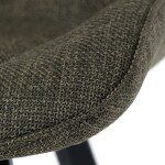 Židle jídelní, zelená látka, nohy černý kov