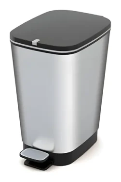 Curver Chic Bin M Steel / Odpadkový koš / 25 l (272236)