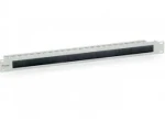 Equip černá / Průchozí panel s kartáčem / 1U / 48,3 cm (19") (327411)