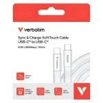 Verbatim SoftTouch 30274 bílá / USB-C kabel / 60 W PD 3.0 / 1,2 m (30274)