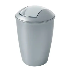 Spirella ATLANTA výklopný odpadkový koš 5 L stříbrný / plast (7610583042651)