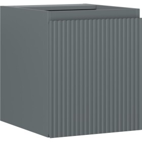 MEXEN/S - Rivel koupelnová skříňka pod umyvadlo 40, 1 dvířka, reliéf, grafit mat 91A21-04047-1-BF66