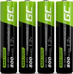 Green Cell Akumulátor AAA (R03) / Nabíjecí baterie / NiMH / 1,2 V / 800 mAh / 4 ks (GR04)