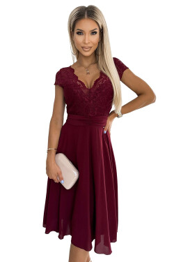 Dámské šaty 381-5 LINDA - NUMOCO bordó S