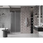 MEXEN/S - Velar L posuvné sprchové dveře 90, dekor, chrom 871-090-003-31-01