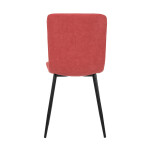 Židle jídelní, červená látka, černý kov
