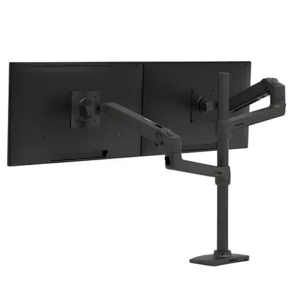 Ergotron LX Dual Stacking Arm Tall Pole černá / Rameno pro 2 monitory / do 40" / VESA 100x100 / nosnost 20 kg (45-509-224)