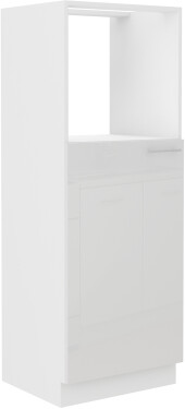 Vyšší skříňka na vestavnou troubu Lara 60 DKPL-162 1F BB Barva korpusu: Bílá, Barva dvířek: Bílý lesk