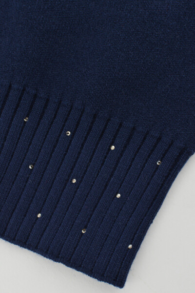 DÁMSKÁ ČEPICE S FLITRY Z MODALU CZ103 tmavě modrá 54-58