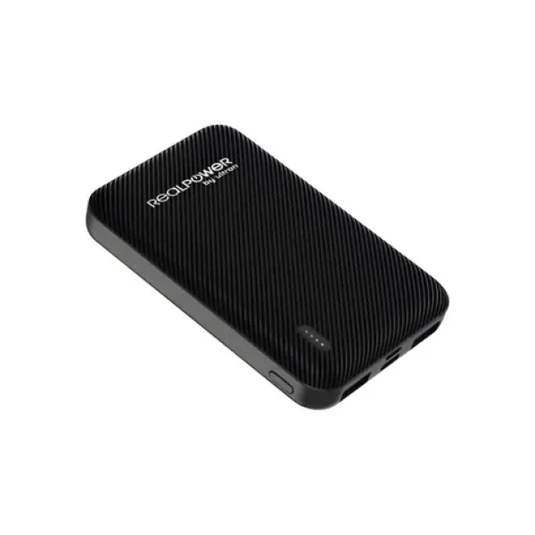 RealPower PB-5000 SE černá / Powerbanka 5000 mAh / 2x USB USB-C / 5V / 2,4A (415545)