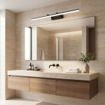 Koupelnové nástěnné LED svítidlo APP1880-1W 80cm BLACK OSW-66035