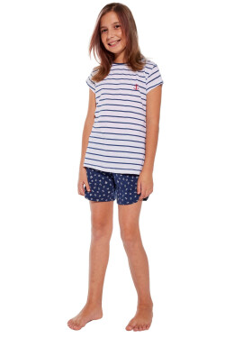 Dívčí pyžamo GIRL YOUNG KR 246/103 MARINE bílá