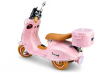 Mamido Dětský elektrický skútr Vespa 2x35W s kufříkem růžový