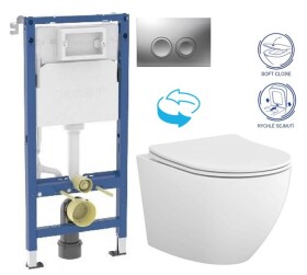 GEBERIT DuofixBasic s matným tlačítkem DELTA21 + WC CERSANIT DESSE VORTEX /VÍROVÉ SPLACH/ + SEDÁTKO 458.103.00.2 21MA ES1