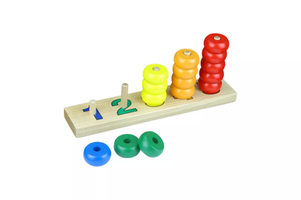 Moyo Montessori Moyo Montessori Tyčky s barevnými kruhy na počítání