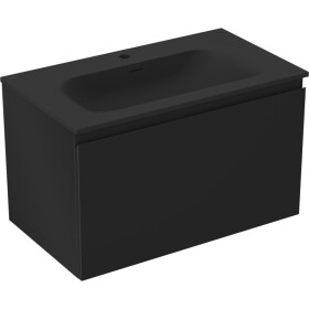 MEXEN/S - Orio koupelnová skříňka 80 cm s umyvadlem Vela, 1 šuplík, černá mat 91A10-08047-1-BF71-W23M71