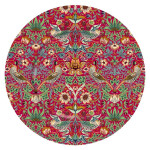 Plechový talíř Arts Crafts - Red Strawberry Thief