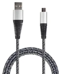 2GO USB-A - Micro-USB 1 m stříbrná / Datový a nabíjecí kabel / Nylon (795951)