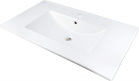 DEANTE - Umyvadlo Tubo keramické bílé, zapuštěné, s odkládací policí CTU_648M