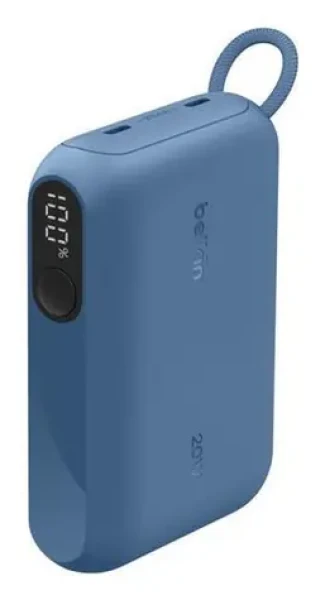 Belkin PowerBanka 10000mAh modrá / Powerbanka / 20W / USB-C / s displejem (BPB027HQBL)