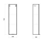 COMAD - Horní skříňka 20cm 1 dvířka 5907611647967