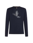 ICEBREAKER Mens Merino 200 Oasis LS Crewe SkiingYeti, Midnight Navy velikost: L