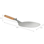 Garden Trading Lopatka na pizzu Ø 32 cm, stříbrná barva, dřevo, kov