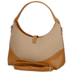 Trendy dámská koženková kabelka do ruky Lussy, hnědá