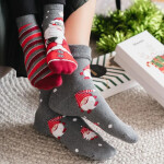 Ponožky Steven art.030 Vánoce 35-40 černá 35-37