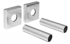 SAPHO - Set krycích rozet hranatých, nerez mat CP812