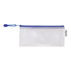 Djois obálka se zipem, DL, PVC síťovina, modrá, 8 ks