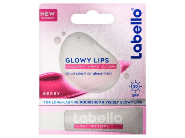 Labello Glowy Lips Berry tónovací balzám pro zářivé rty SPF30 10 ml