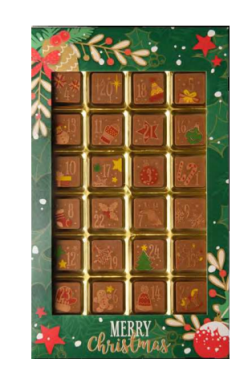 Adventní kalendář mléčná čokoláda 120g (Weibler)
