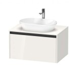 DURAVIT - Ketho.2 Umyvadlová skříňka s výřezem 46x80x55 cm, 1 zásuvka, lesklá bílá K24885022220000