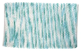 Spirella KITO modro-zelená / Koupelnová předložka / Mikrovlákno / Protiskluzová / 50 x 80 cm