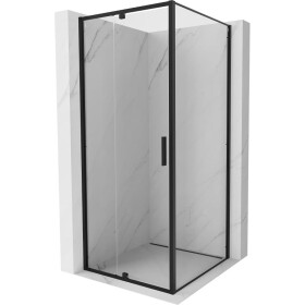 MEXEN/S - Exo sprchový kout dveře křídlové 95 x 95, transparent, černá 819-095-095-70-00