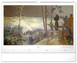 Nástěnný kalendář 2026 NOTIQUE - Slovanská epopej – Alfons Mucha, 48 x 33 cm
