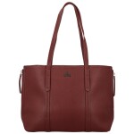 Módní dámská koženková kabelka na rameno Belle, vínová