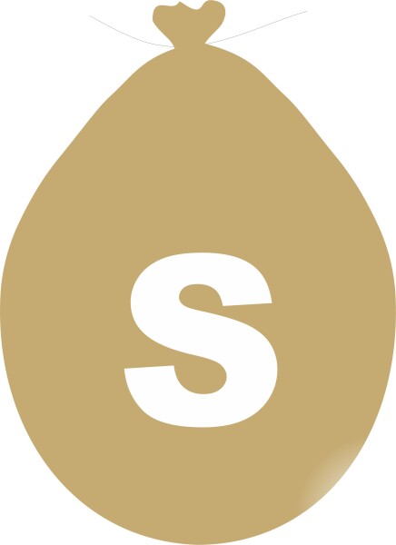 Balónek písmeno S zlaté balonky.cz Balónek písmeno S zlaté balonky.cz